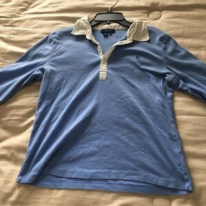 Vintage CHAPS Size L Blue Long Sleeve Shirt with White Collar